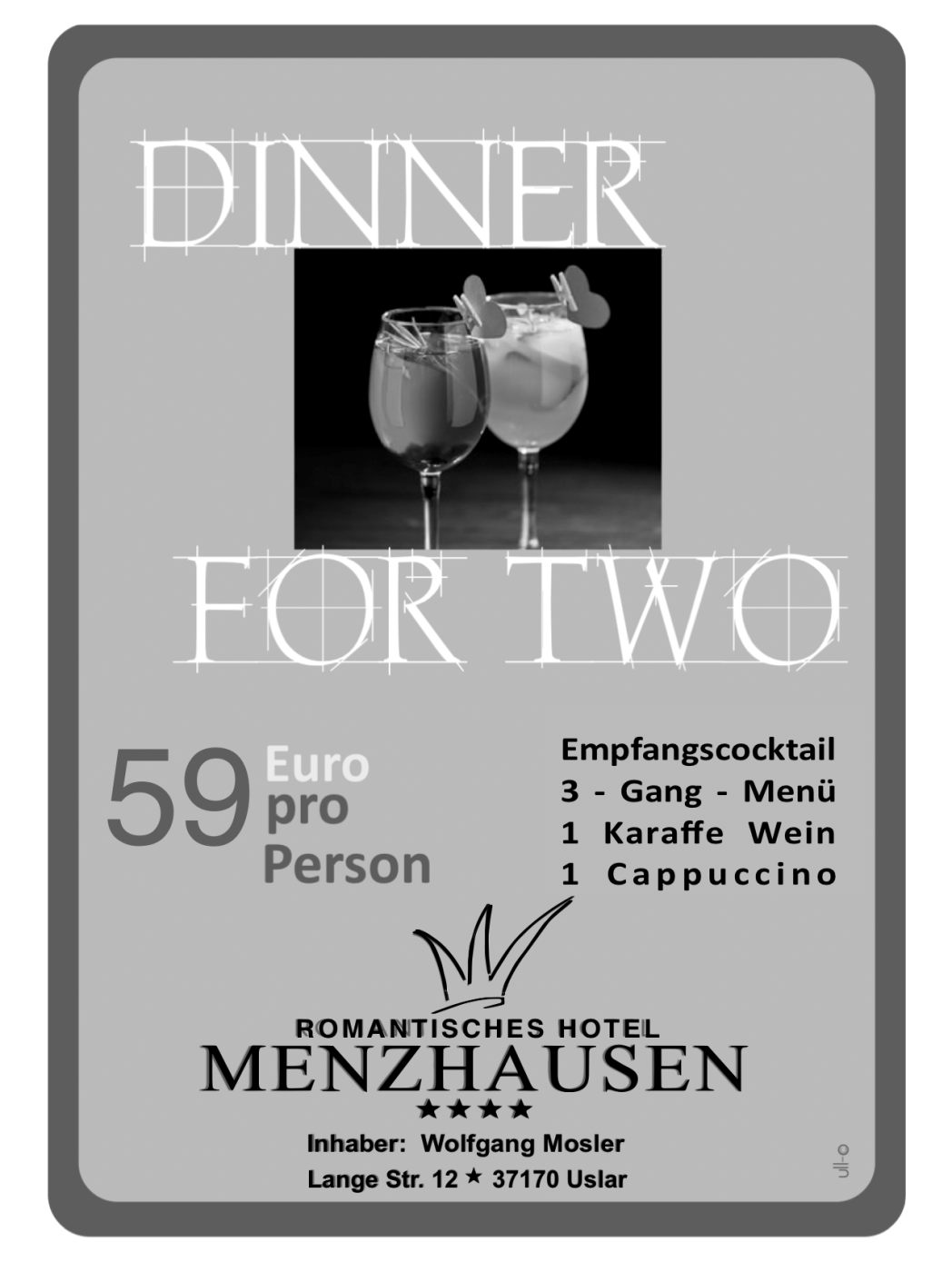 Dinner for two ab Juni 2025